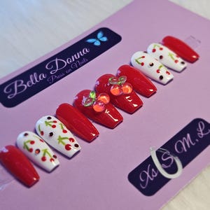 Cherry Press On Nails