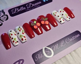 Cherry Press On Nails