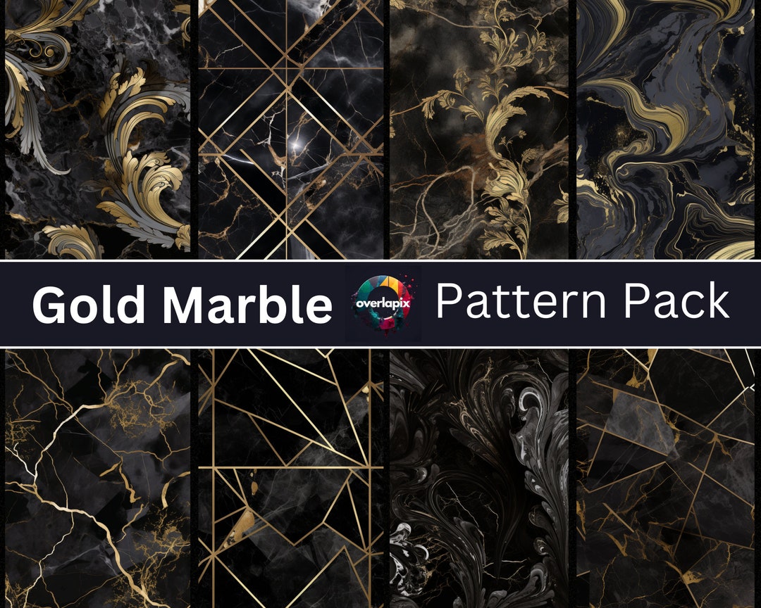 Gold Marble - Seamless Pattern Pack (8) - Etsy