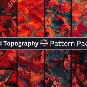 Topographie de Red Mountain - Pack de motifs sans couture (8)