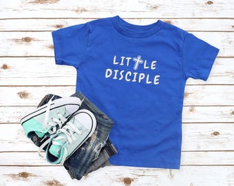 Little Disciple Boys Youth Tshirt, Toddler Boys Shirt, Baby Tee, Easter Basket Idea, Boys Christian Gift, Faith Based Fashion, Church Merch