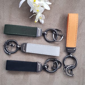 Premium Italian Alcantara Leather Keyring