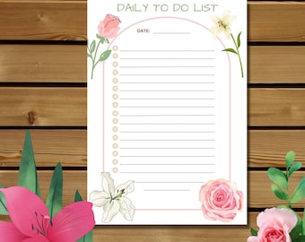 Lily Rose Printable To Do List