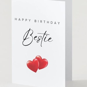Happy Birthday Bestie Card | Cute Funny BFF Birthday Card | Best Friend Greeting Card | Printable