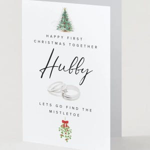Cartão de Natal romântico para imprimir para o marido | Cartão de Natal romântico | Bilhete de amor fofo para o feriado