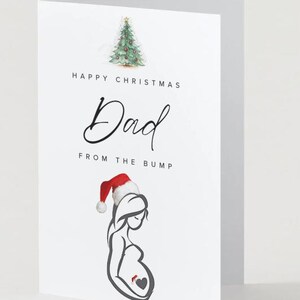Druckbare erste Weihnachten als Dad Karte | Von der Beule | New Dad Weihnachtskarte