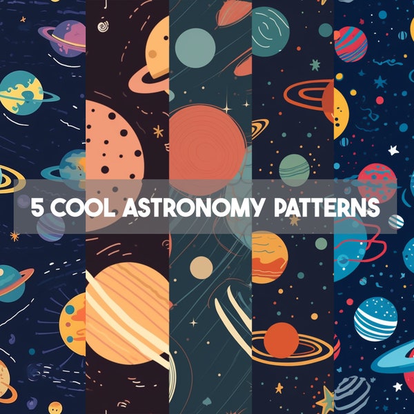 5 Cool Astronomy Patterns, Astronomy Illustrations, Pattern, Astronomy, Space, Space Cross Stitch, Stars, Planets, Cross Stitch Pattern