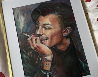 Louis Tomlinson Watercolor Portrait *DIGITAL DOWNLOAD ONLY*