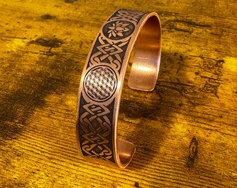 Copper Bracelet, Copper Bangle, Solid Copper Bracelet, 14mm Wide