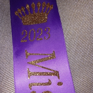 Pageant Hand Ribbon Custom Sash, Pageant Sash, Ribbon Sash, Satin Sash, Glitter Sash ...