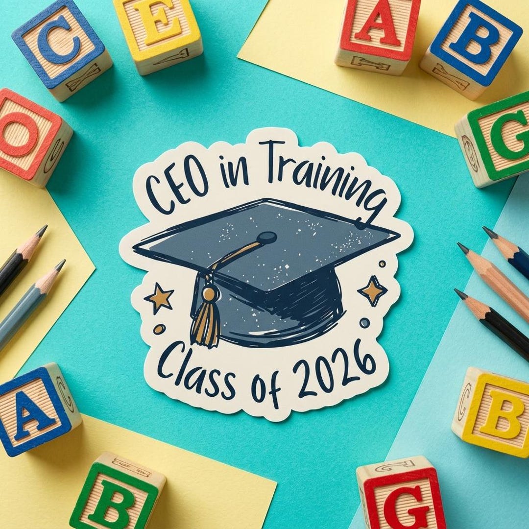 CEO in Training Class of 2026 Sticker | Graduation Cap Kiss-cut Sticker ...