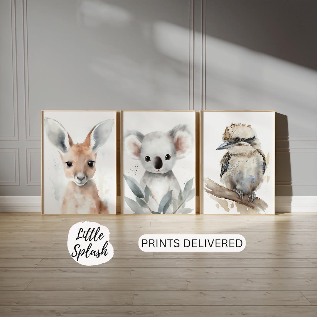 Australian Animals Nursery Print Set 3, Aussie Nursery Gift, Native — free download