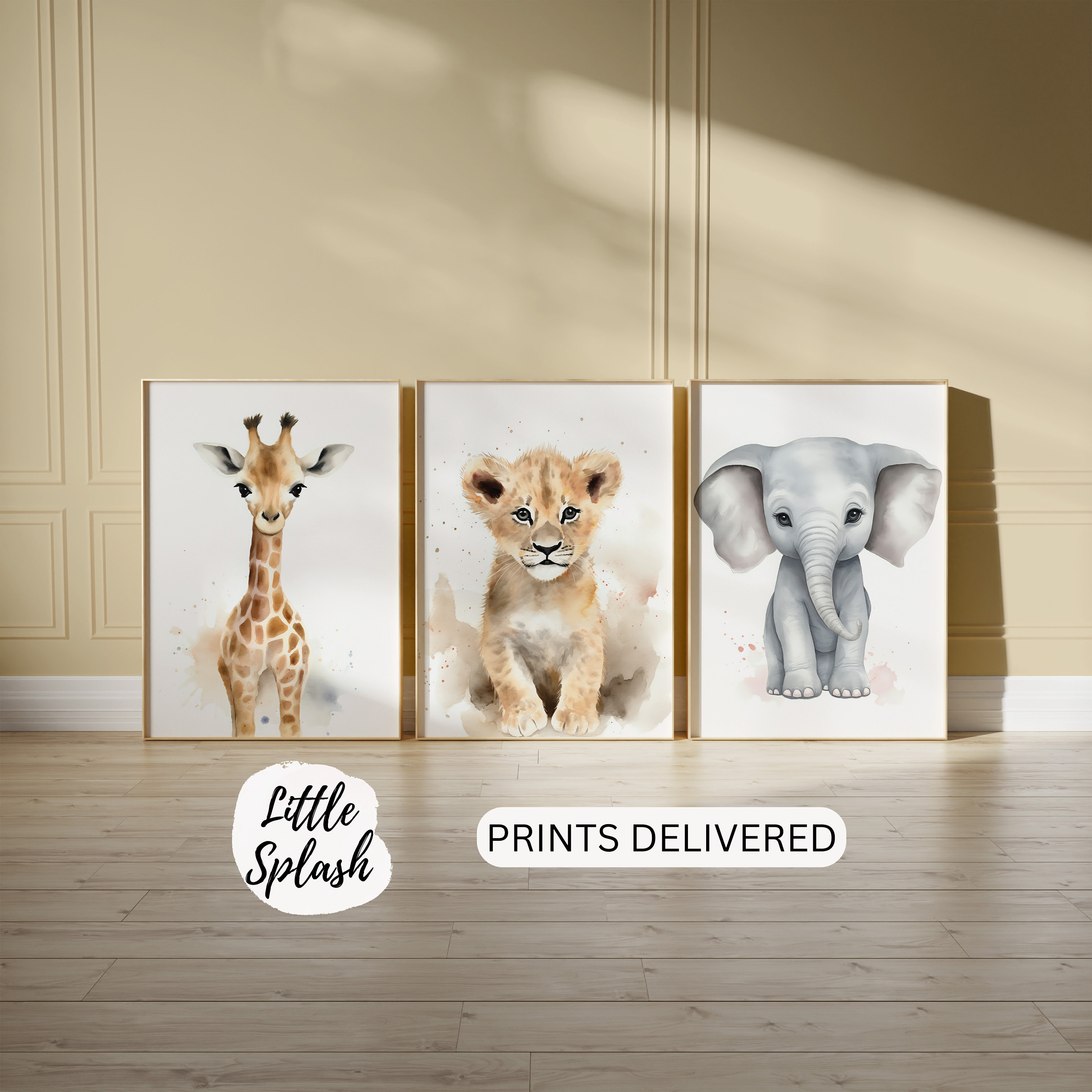 Safari Animals Nursery Watercolour Print Set 3 Safari Nursery Gift safari-animals-nursery-watercolour-print-set-3-safari-nursery-gift