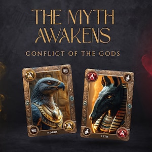Ägyptische Mythologie Kartenspiel | 52 druckbare Spielkarten | Götter & Pharaonen Lernspiel | Antikes Ägypten