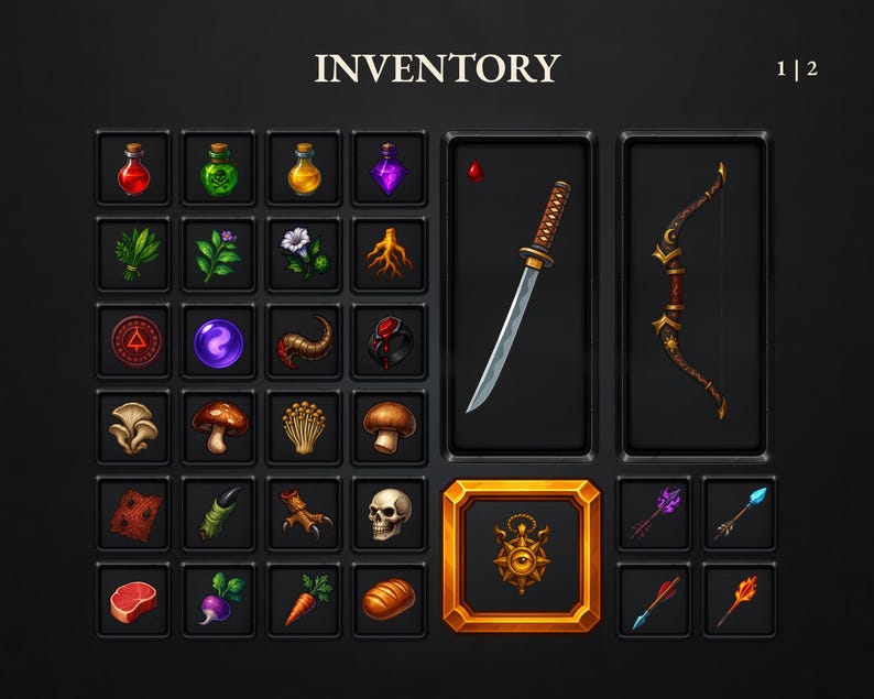 5000+ Dark Fantasy RPG Icons – Premium Fantasy Asset Pack, 2048px PNG ...