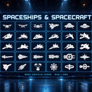 6000+ Sci-fi Icons SVG PNG Bundle | Cyberpunk Space Futuristic ...