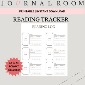 Registro de lectura 2025 imprimible: Registro de lectura (PDF A4/A5)