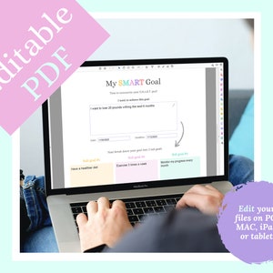 SMART Goal Planner | Goal Setting Worksheet | Editable + Printable PDF ...