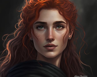 Beautiful Character Art, Digital Download, AI Art, Character Art, AI Digital Prints, Bookish Artwork, Character Prints, Bookish Gifts