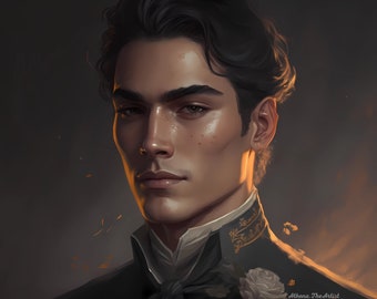 Portrait Art, Digital Downloads, AI Art, Character Art, AI Digital Prints, Bookish Artwork, Character Prints, Book Fandom Gifts