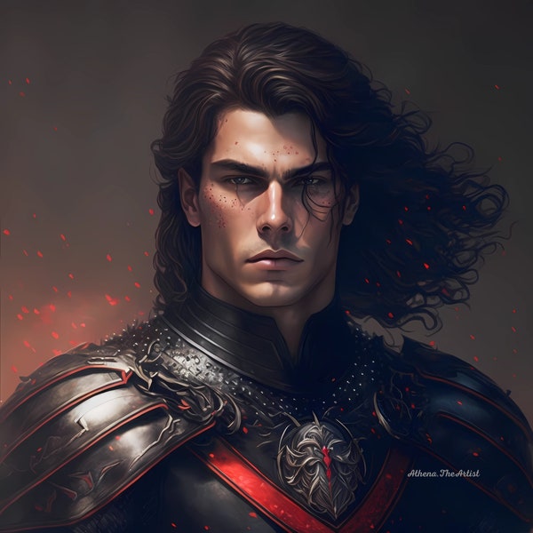 Male Fantasy Character Art, Digital Downloads, AI Art, Character Art, AI Digital Prints, Warrior Artwork, Character Prints, Book Gifts