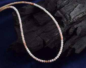 Natural Pink Opal Necklace, Pink Gemstone Necklace for her, Handmade Pink Opal Necklace with 925 Sterling Silver