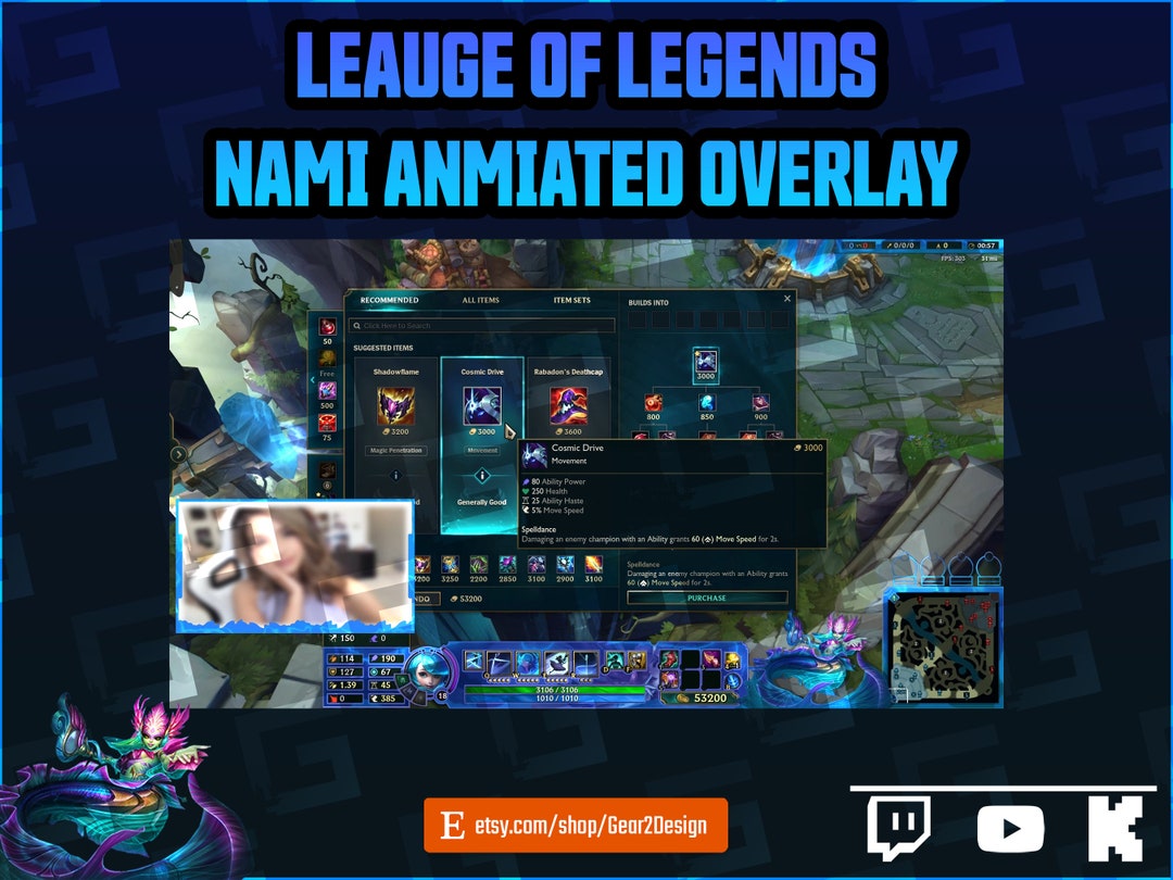 Nami Animated Overlay | HUD | Streaming | Twitch Overlay | Static | Lol ...