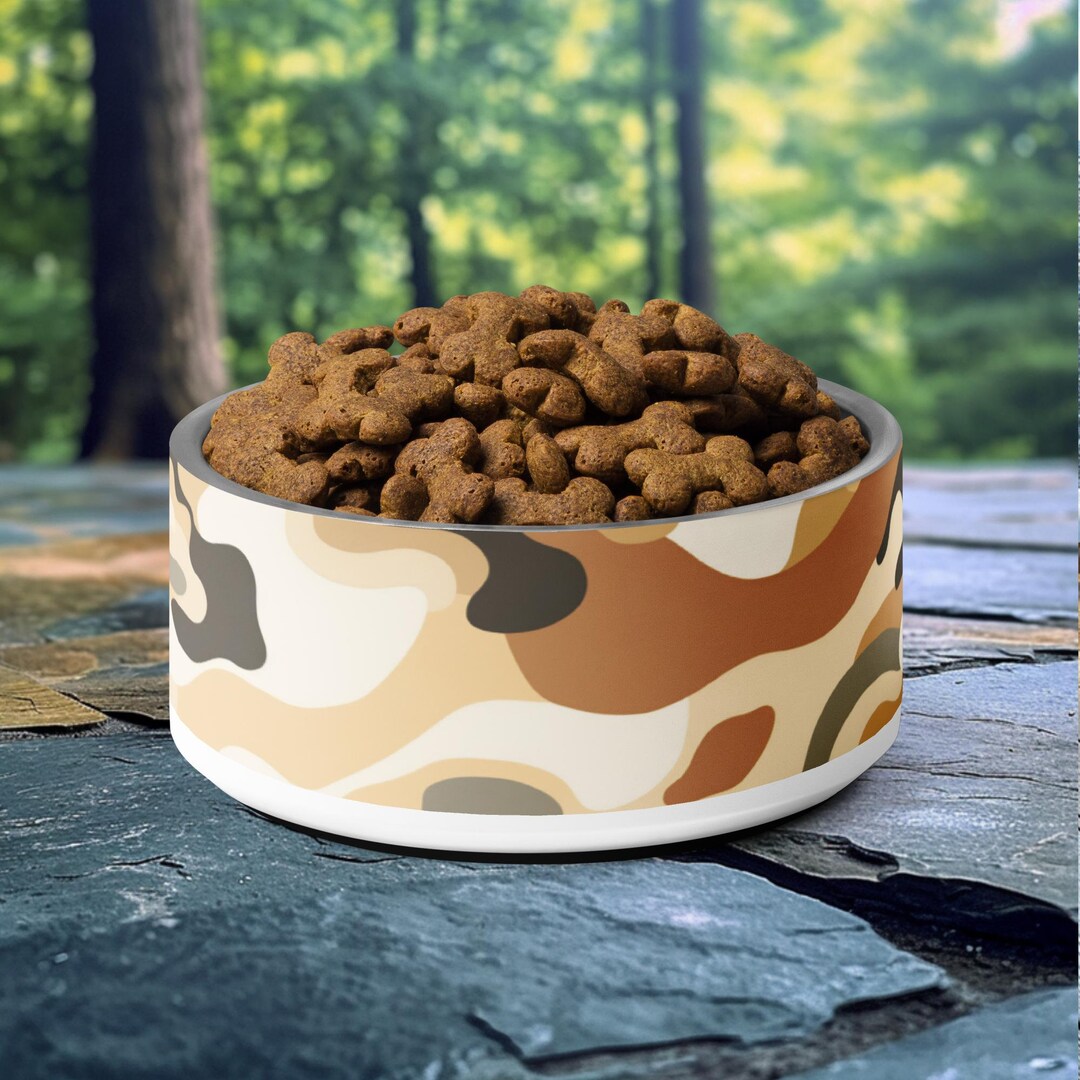 Gallery Detail: Desert Camo Dog Bowl 32Oz Heavy Duty Stainless Steel Feeder