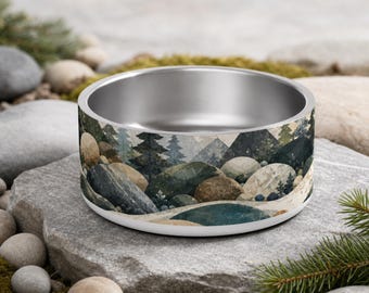 Finnish Lapphund 32oz Dog Bowl - River Rock Trail
