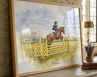 Horse Photos as Watercolour Art Prints Framed or Unframed. Gift for horse lovers.