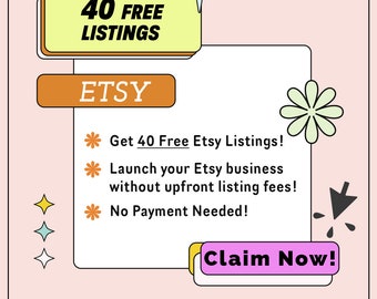 Open Etsy Shop 40 free Listings free Gift New Seller Start Selling On Etsy Referral Link Gratis Etsy Promo Code Claim Your free Listings Now