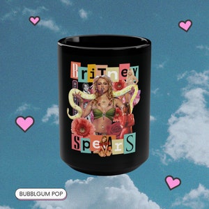 britney homage mug 15oz, britney spears mug, millennial nostalgia, celebrity merch, celebrity memorabilia, celebrity mug, early 2000’s mug