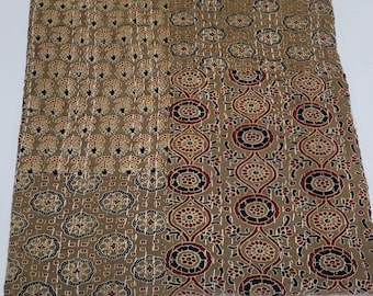 Floral Handmade Floral Block Print Kantha Quilt Bedding