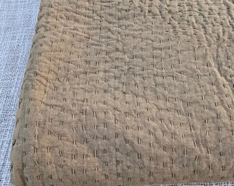 Indian Handmade Kantha Quilt Bedspread Throw Cotton Blanket Gudari Queen Bedcove indian kantha quilt queen size kantha quilt