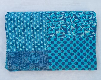 Kantha Quilt Throw bedspread Indian Quilt,Gift for Full Quilt Cotton,Handmade Kantha quilt Home Decore Kantha Quilt King