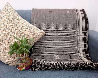 Wool Throw Blanket Handwoven Wool Throw, Designer Decorative Sofa Throw, Handmade Cottage Living Room Throw Décor throw blanket woven throw