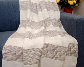 Premium Sofa throw, Lightweight Knit Woven Cotton Blanket Decorative Couch, Bed Sofa Travel All Seasons Throw Soft Blanket Housewarming Gift