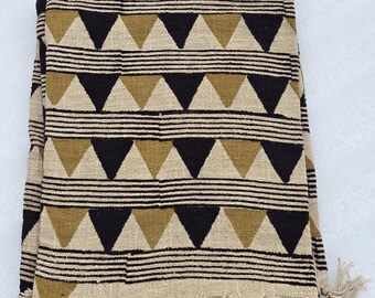 Handmade Block Print Cotton Throw Blanket - Tasseled Sofa Decor