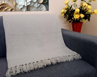 Premium Sofa throw Cozy Lightweight Knit Woven Cotton Decorative Couch, Bed Sofa Travel All Seasons Throw Soft Cotton Blanket, Home Decor