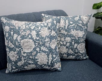 Decorative Cushion Covers Customize Size Pillows Shames Pillows Hand block Print Handmade Kantha Work Hand stitched Pillow 1 Pieces