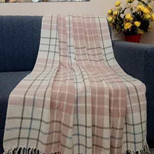 Premium Sofa throw Cozy Lightweight Knit Woven Cotton Decorative Couch, Bed Sofa Travel All Seasons Throw Soft Cotton Blanket, Home Decor
