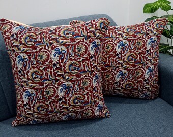 Decorative Cushion Covers Customize Size Pillows Shames Pillows Hand block Print Handmade Kantha Work Hand stitched Pillow 1 Pieces