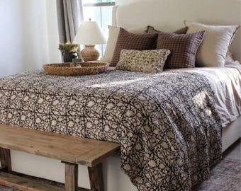 Kantha Quilt Throw bedspread Indian Quilt,Gift for Full Quilt Cotton,Handmade Kantha quilt Home Decore Kantha Quilt King