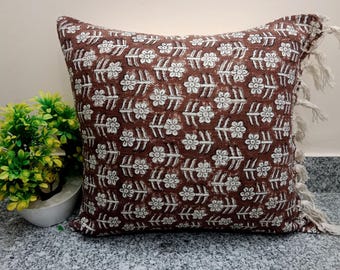Cushion cover Pillow Cover All Sizes and Sofa Throw Home Decor Handmade Pillow Cover Indian | Modern Pillow Handblock print Handmade Throw