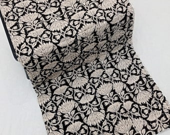 Black Kantha Bedcover Bedding Quilt Hand Block Floral Design Handblock Floral Print Kantha Throw Quilt Light Weight Block Print Quilted