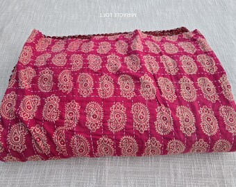 Reversible Patchwork Kantha Quilt Bedspread Throw Cotton Blanket Gudari Queen Bedcover Reversible Patchwork bedcover Patchwork quilt bedding