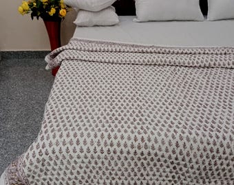Organic cotton Solid Quilt Indian Kantha Quilt Bedding Kantha Quilt Winter Blanket Bedding Bedspread Organic cotton