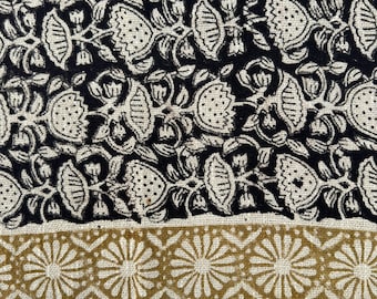 Premium Handmade Sofa Throw, Handblock Print Cotton Blanket, Lightweight Decorative Throw with Tassels, Hand Loomed for Sofa & Room Décor