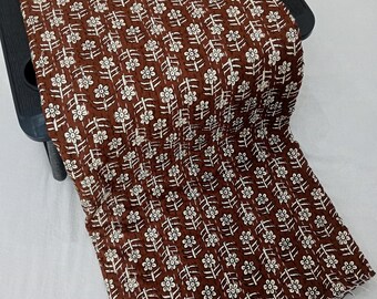 Kantha Bedcover Bedding Quilt Hand Block Floral Design Handblock Floral Print Kantha Throw Quilt Light Weight Block Print Quilted