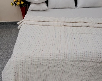 Organic cotton Solid Quilt Indian Kantha Quilt Bedding Kantha Quilt Winter Blanket Bedding Bedspread Organic cotton